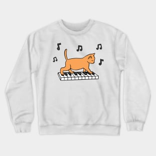 Piano Cat Crewneck Sweatshirt